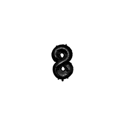 Globo de 40 cm, número 8 negro