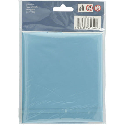 Folie Ballon Cijfer 0 Pastel Blauw XL 86cm leeg van Folat koop je bij Partywinkel