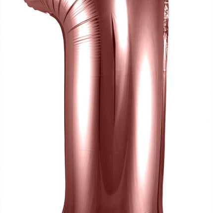 Folie Ballon Cijfer 1 Brons XL 86cm leeg van Folat koop je bij Partywinkel