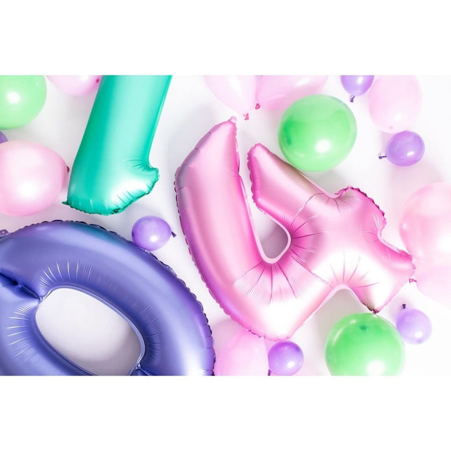 Folie Ballon Cijfer 5 Mat Roze XL 86cm leeg van Folat koop je bij Partywinkel