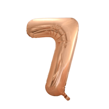 Folie Ballon Cijfer 7 Rose Goud XL 86cm leeg van WeFiesta koop je bij Partywinkel