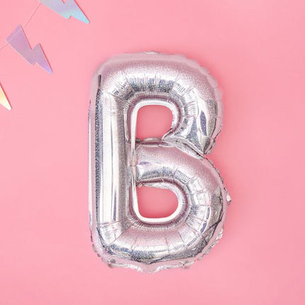 Folie Ballon Letter B Holografisch Leeg 35cm van Partydeco koop je bij Partywinkel