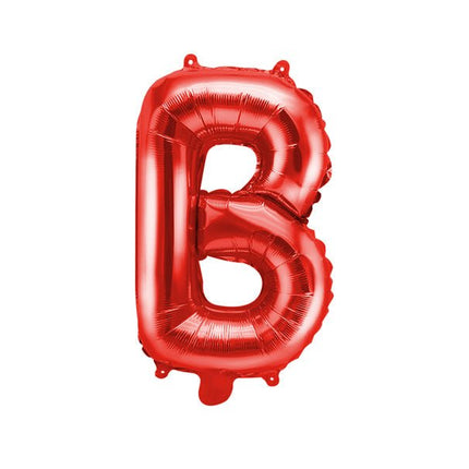 Folie Ballon Letter B Rood Leeg 35cm van Partydeco koop je bij Partywinkel