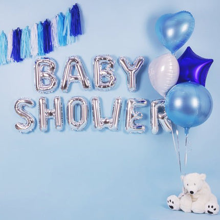 Folie Ballon Letter B Zilver Leeg 35cm van Partydeco koop je bij Partywinkel