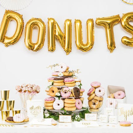 Folie Ballon Letter D Goud Leeg 35cm van Partydeco koop je bij Partywinkel