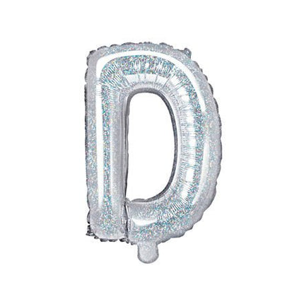 Folie Ballon Letter D Holografisch Leeg 35cm van Partydeco koop je bij Partywinkel