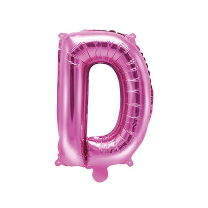Folie Ballon Letter D Roze Leeg 35cm van Partydeco koop je bij Partywinkel