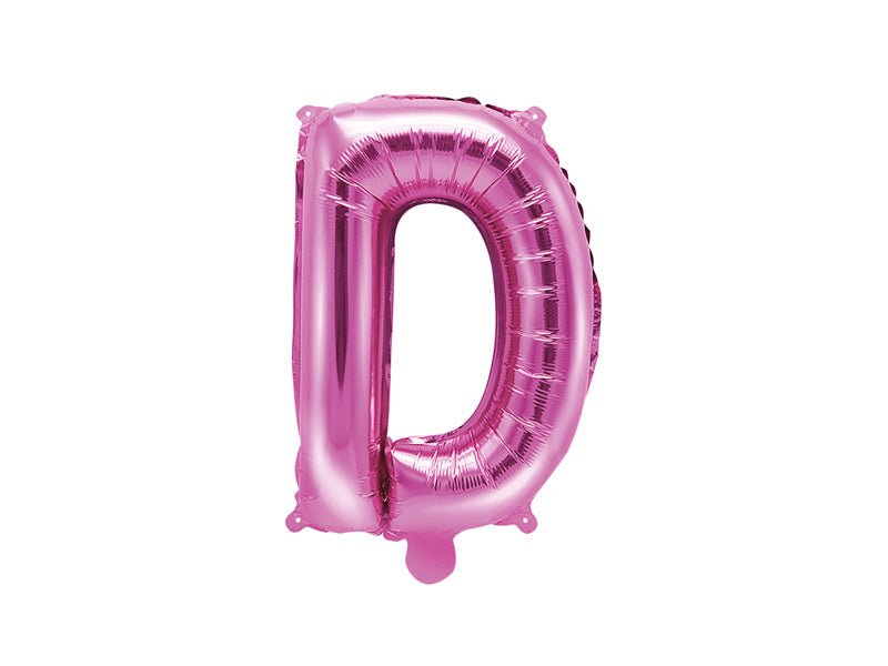 Folie Ballon Letter D Roze Leeg 35cm van Partydeco koop je bij Partywinkel