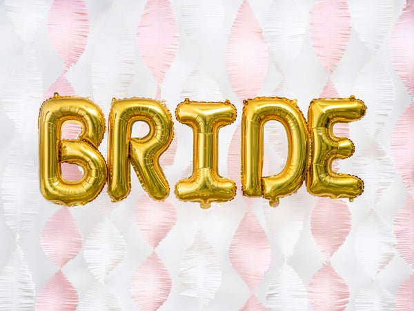 Folie Ballon Letter E Goud Leeg 35cm van Partydeco koop je bij Partywinkel