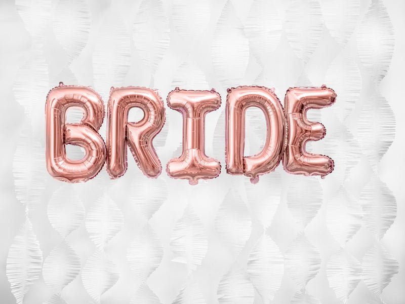 Folie Ballon Letter E Rose Goud Leeg 35cm van Partydeco koop je bij Partywinkel