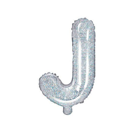 Folie Ballon Letter J Holografisch Leeg 35cm van Partydeco koop je bij Partywinkel