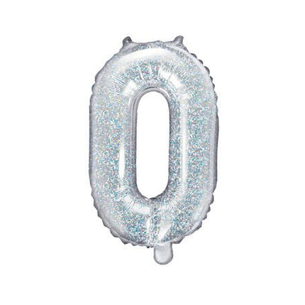 Folie Ballon Letter O Holografisch Leeg 35cm van Partydeco koop je bij Partywinkel