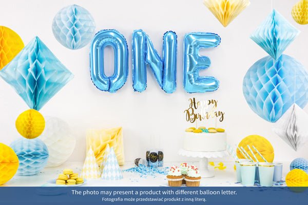 Folie Ballon Letter Q Blauw Leeg 35cm van Partydeco koop je bij Partywinkel