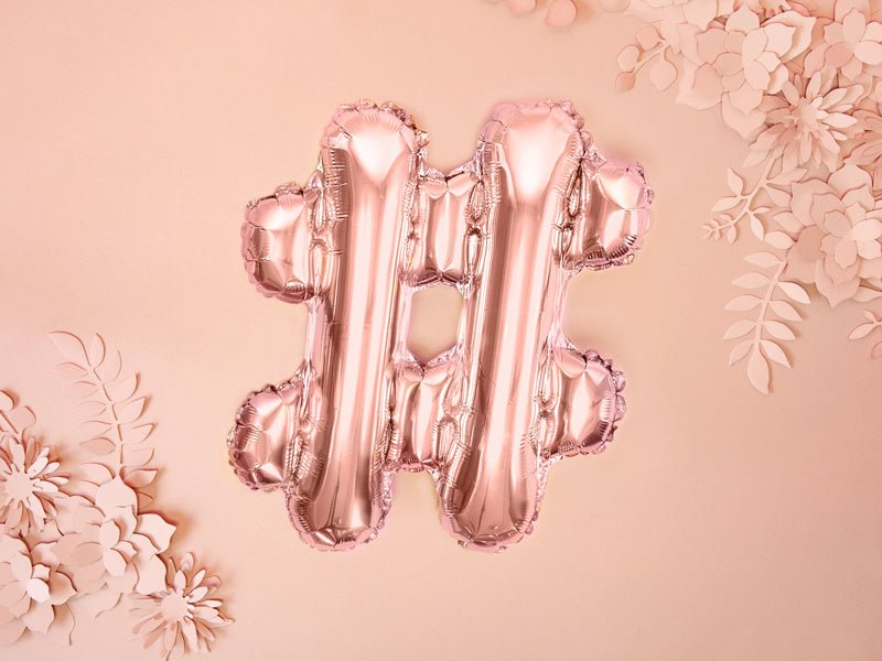 Folie Ballon Letter  Rose Goud Leeg 35cm van Partydeco koop je bij Partywinkel