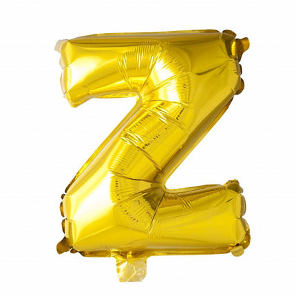 Folie Ballon Letter Z Goud XL 102cm leeg van WeFiesta koop je bij Partywinkel