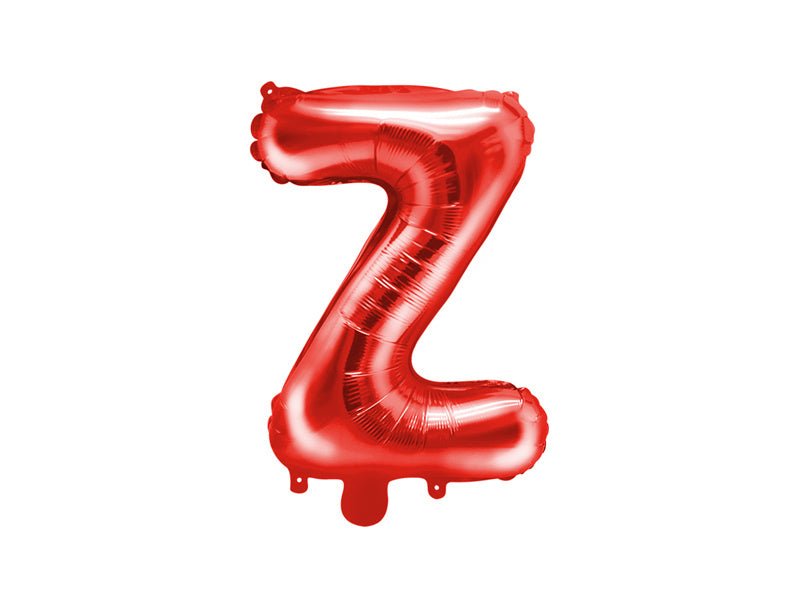 Folie Ballon Letter Z Rood Leeg 35cm van Partydeco koop je bij Partywinkel