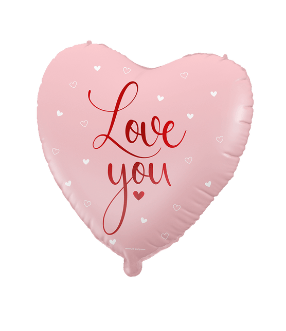 Folie ballon - Love you pink 46cm van Paper Dreams koop je bij Partywinkel