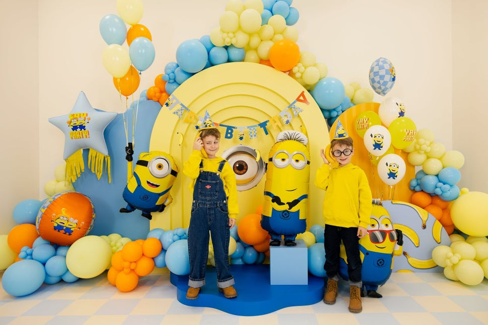 Folie Ballon Minions Geel Blauw 72cm Leeg van Partydeco koop je bij Partywinkel