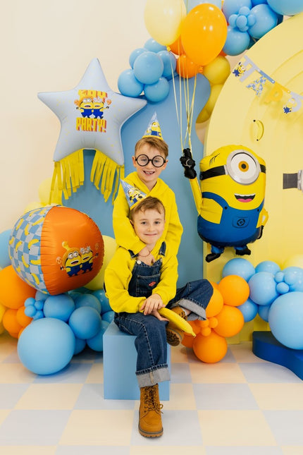 Folie Ballon Minions Geel Blauw 72cm Leeg van Partydeco koop je bij Partywinkel