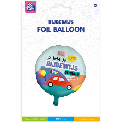 Folie ballon - Rijbewijs van Paper Dreams koop je bij Partywinkel