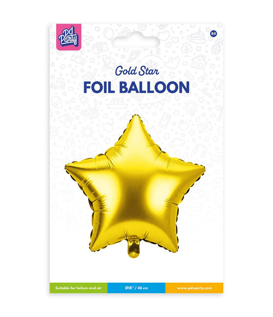 Folie ballon - Ster Goud van Paper Dreams koop je bij Partywinkel