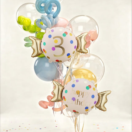 Folie Helium Ballon 3 Jaar Snoep 61cm Leeg van Partydeco koop je bij Partywinkel