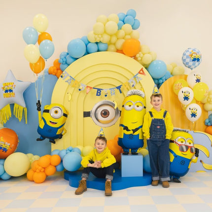 Folie Helium Ballon Minions 35x35cm Blauw Leeg van Partydeco koop je bij Partywinkel