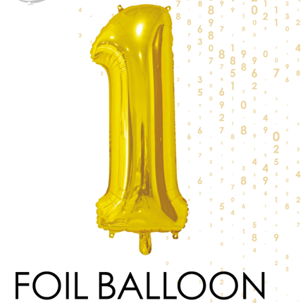 Folieballon Cijfer 1 Goud 66cm van WeFiesta koop je bij Partywinkel