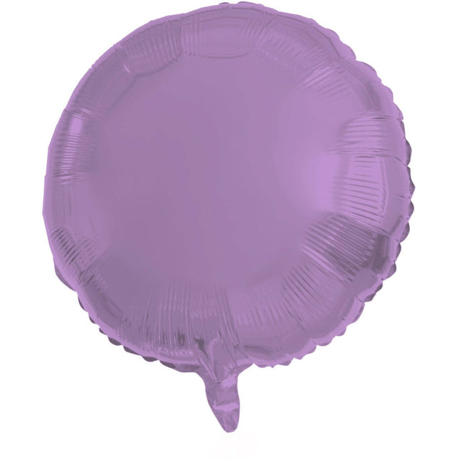 Folieballon Rond Paars Metallic Mat - 45 cm van Folat koop je bij Partywinkel