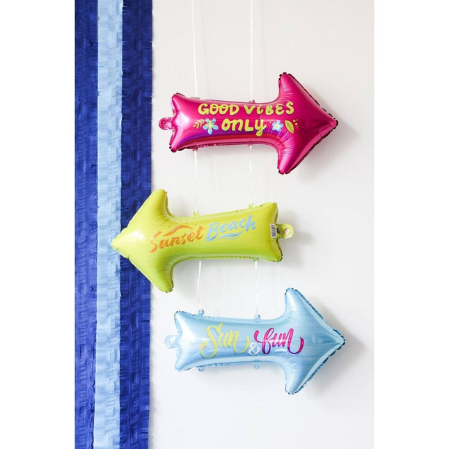 Folieballonnen Pijlen Summer - 3 stuks van Folat koop je bij Partywinkel