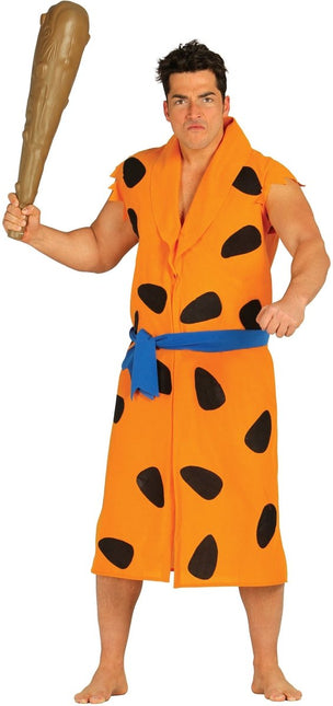 Fred Flintstone Kostuum Zwart Oranje Heren - Partywinkel - 8434077809860