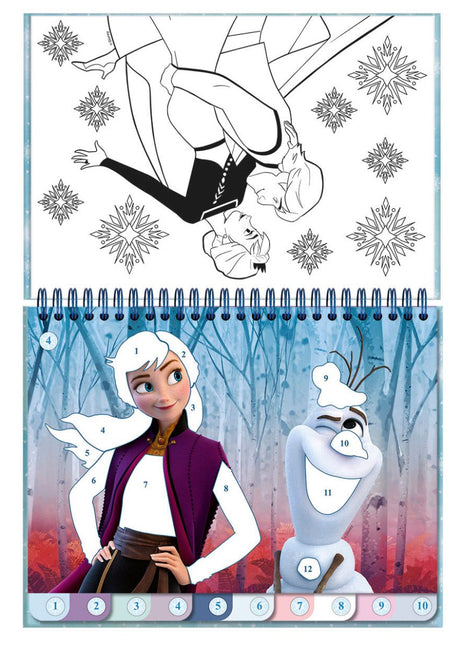 Frozen Knutsel Boek Nummer Stickeren - Partywinkel - 8714274681576