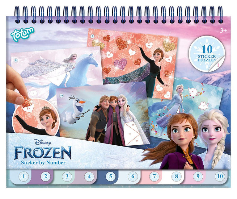 Frozen Knutsel Boek Nummer Stickeren - Partywinkel - 8714274681576