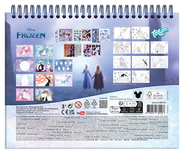 Frozen Knutsel Boek Nummer Stickeren - Partywinkel - 8714274681576