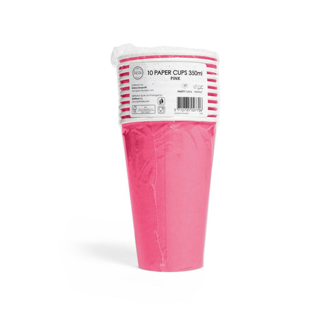 Fuchsia Bekers Papier 210ml 8st van WeFiesta koop je bij Partywinkel