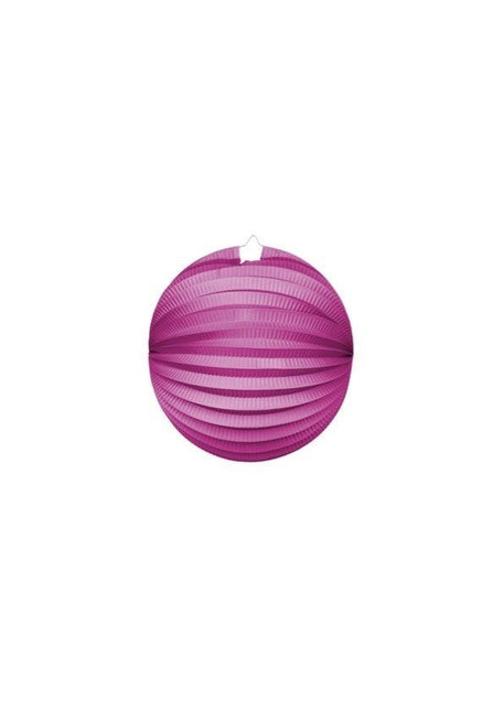 Fuchsia Lampion 25cm van WeFiesta koop je bij Partywinkel