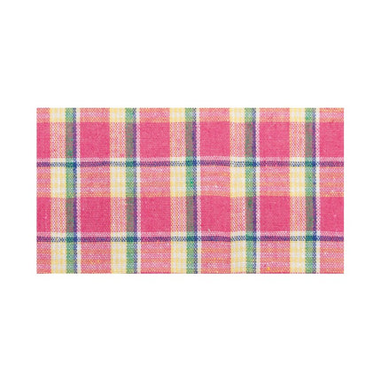 CINTA DE MESA DE LINO FUCSIA MADRÁS 10 CM X 5 M