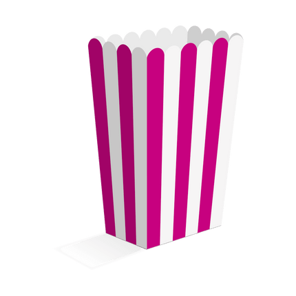 Fuchsia Popcorn Bakjes 13,5cm 8st van WeFiesta koop je bij Partywinkel