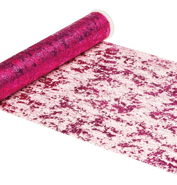 Fuchsia Tafelloper Shiny 5m van CHAKS koop je bij Partywinkel