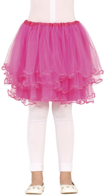 Fuchsia Tutu Meisje Ruches 30cm van Fiestas Guirca koop je bij Partywinkel
