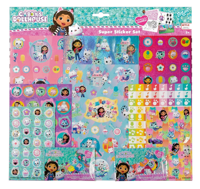 Gabby'S Dollhouse Stickers 7st - Partywinkel - 8714274420380