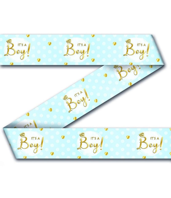 Geboorte Afzetlint Hoera Een Jongen! 12m van Paper Dreams koop je bij Partywinkel