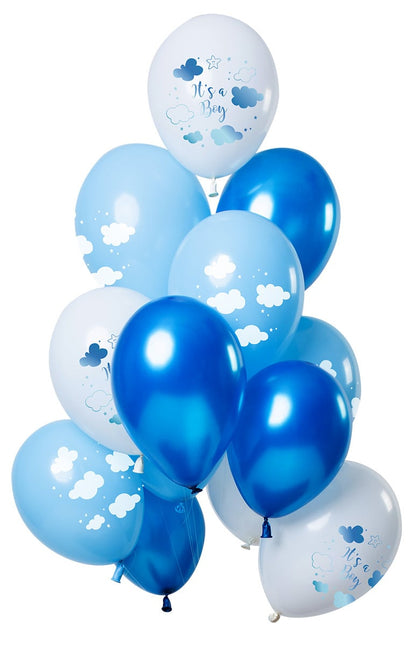 Geboorte Ballonnen It's a Boy 30cm 12st van Folat koop je bij Partywinkel