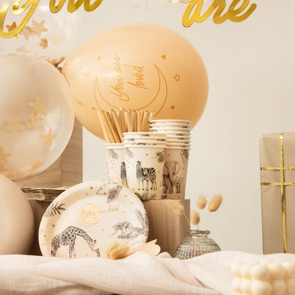 Geboorte Ballonnen Safari 30cm 6st van Haza Witbaard koop je bij Partywinkel