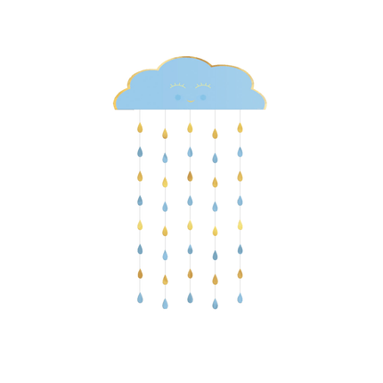 Geboorte Deurgordijn Wolk Jongen 1,9m van Riethmueller koop je bij Partywinkel