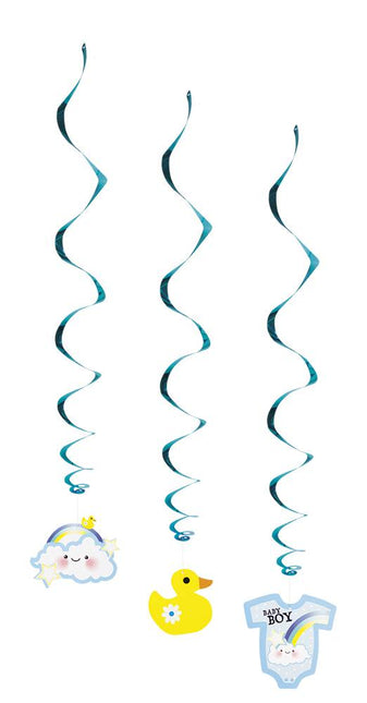 Geboorte Hangdecoratie Jongen Baby Boy 60cm 3st van Boland koop je bij Partywinkel