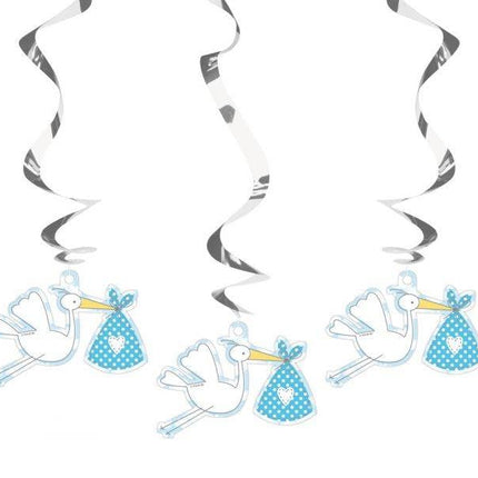 Geboorte Hangdecoratie Jongen Versiering 25cm 3st van Folat koop je bij Partywinkel