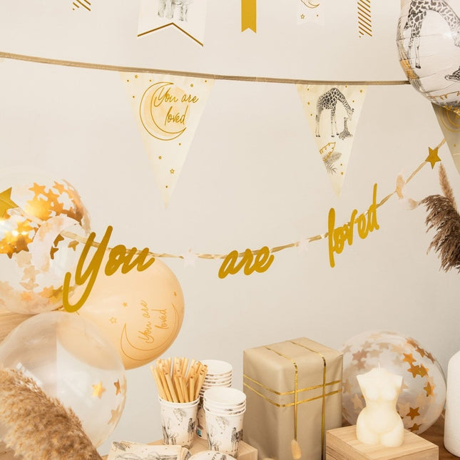 Geboorte Letterslinger Safari 2,5m van Haza Witbaard koop je bij Partywinkel