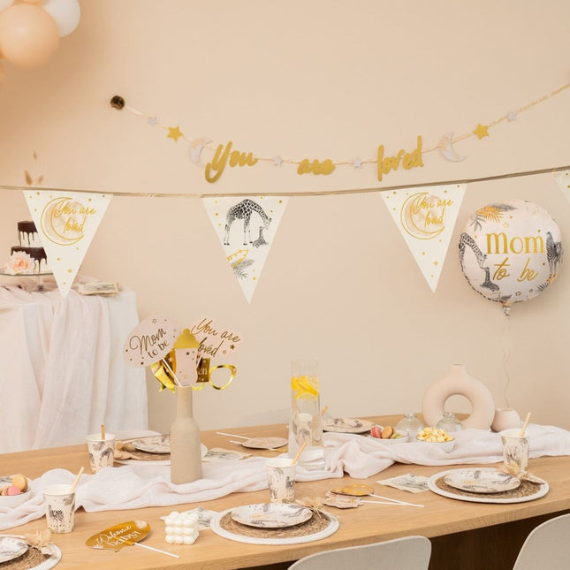 Geboorte Servetten Safari 25cm 20st van Haza Witbaard koop je bij Partywinkel