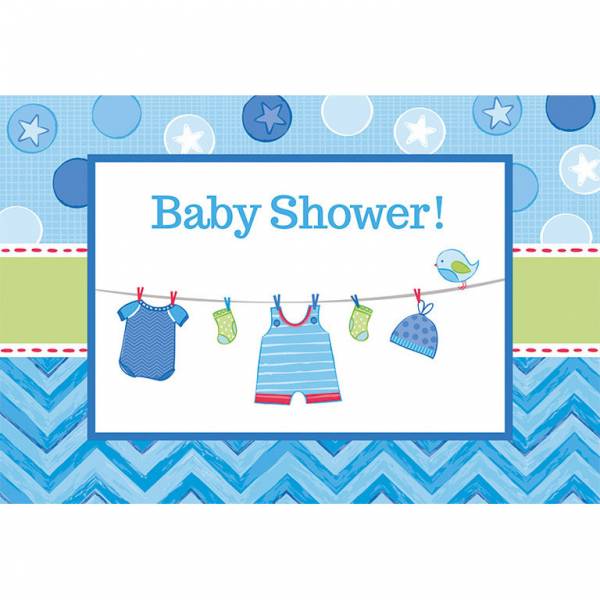 Geboorte Uitnodigingen Baby Shower Jongen 8st van Riethmueller koop je bij Partywinkel